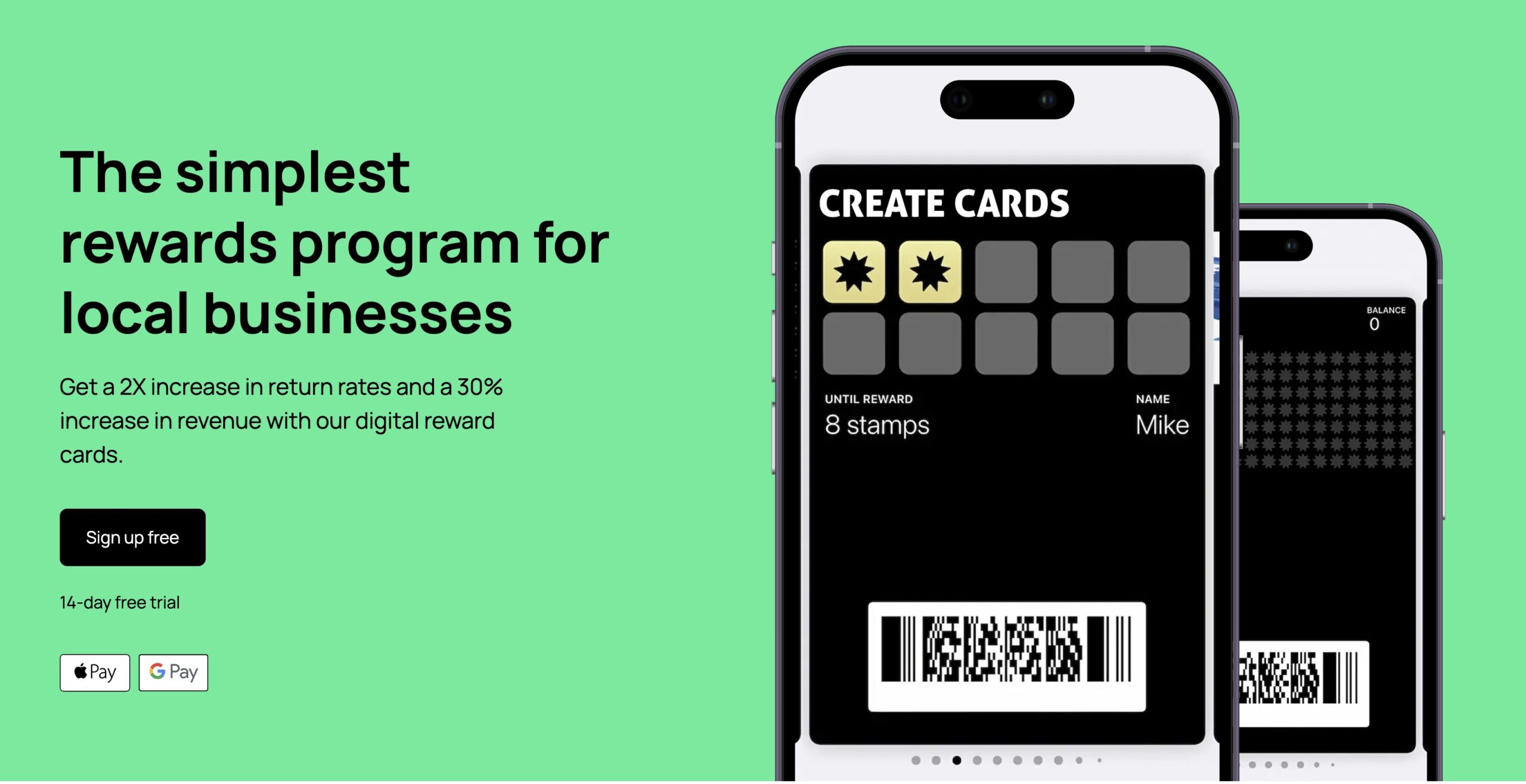 Create cards Digital Loyalty Cards